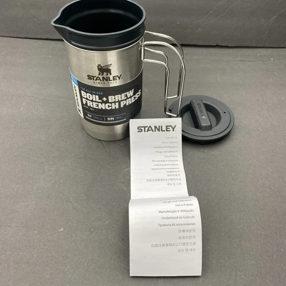 Stanley Stainless Steel Boil + Brew French Press Mug with Black Lid - Picture 12 of 16